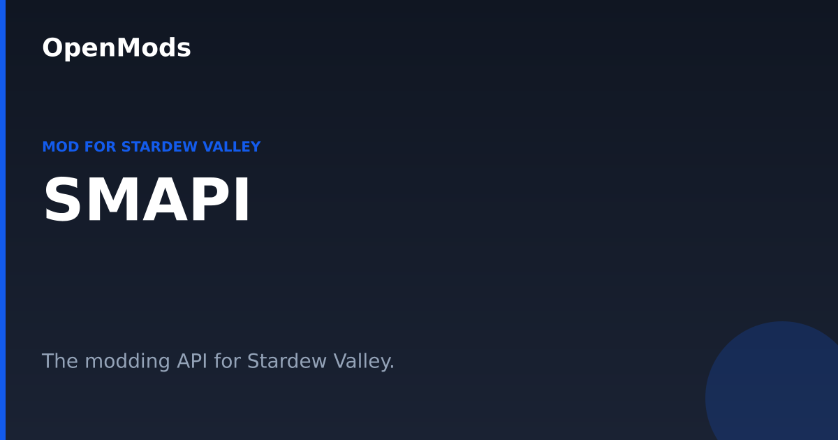SMAPI | OpenMods